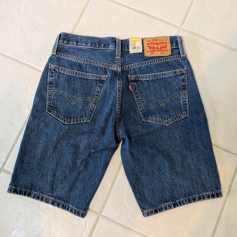 Levi's Dark Blue Jean Shorts - Picture 3 of 4